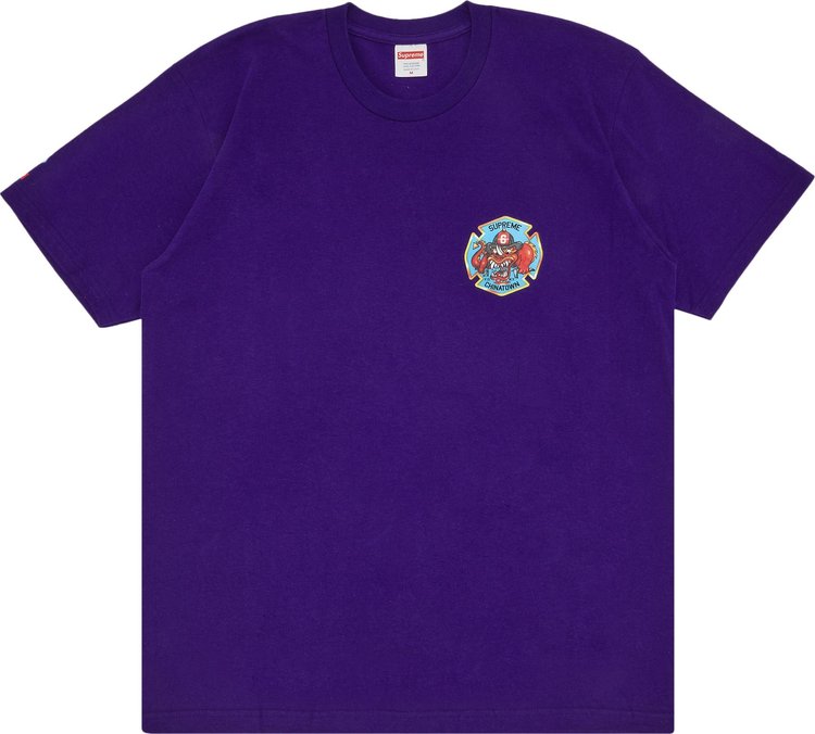 Supreme FDNY Engine 9 Tee 'Purple'