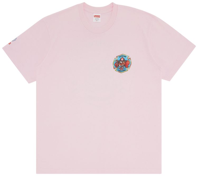 Supreme FDNY Engine 9 Tee Light Pink