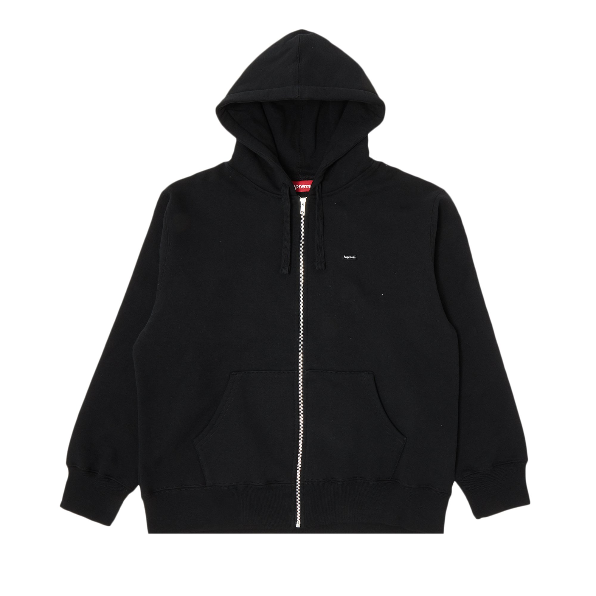 Supreme Small Box Drawcord Zip Up Hooded Sweatshirt 'Black' | GOAT