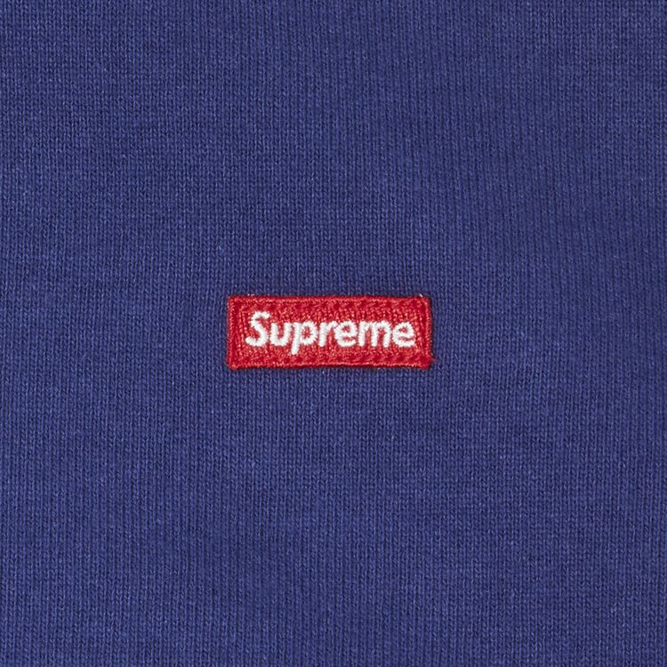 Supreme Small Box Drawcord Zip Up Hooded Sweatshirt Washed Navy