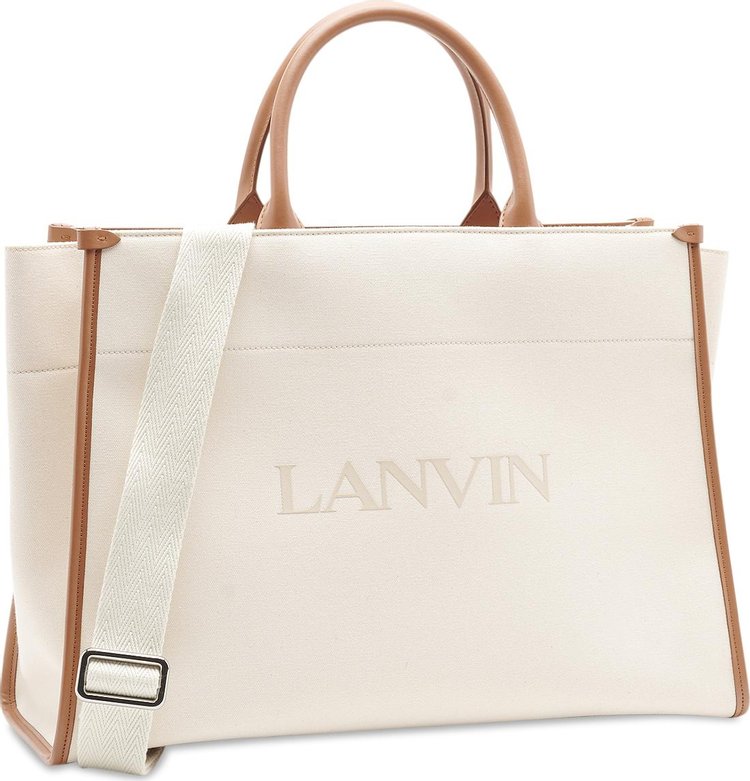 Lanvin MM Tote Bag With Strap 'Off White'