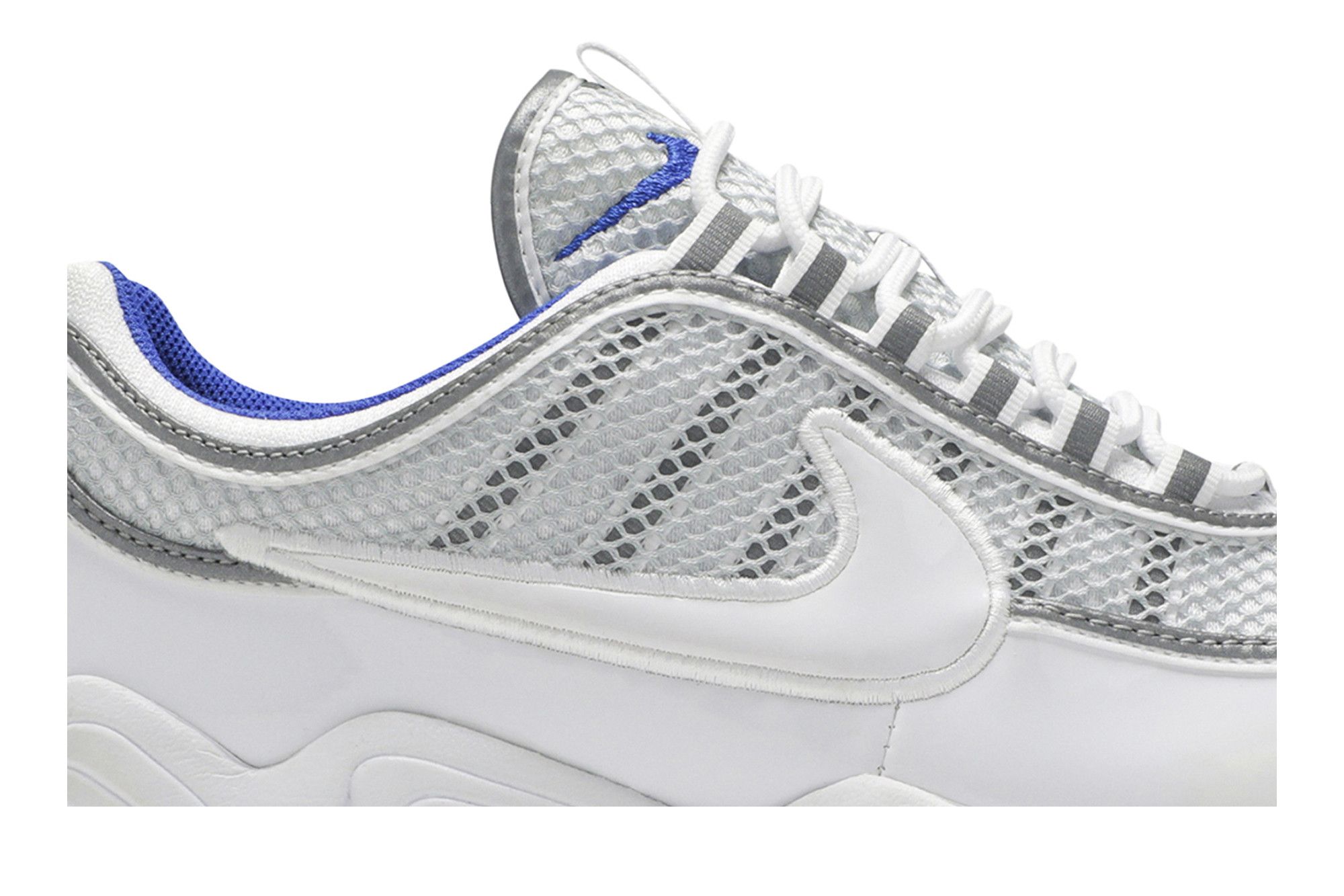 Nike spiridon white blue best sale
