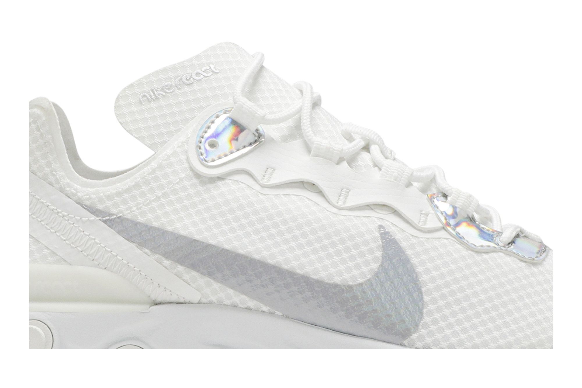 Size 7.5 Wmns React Element 55 White Iridescent