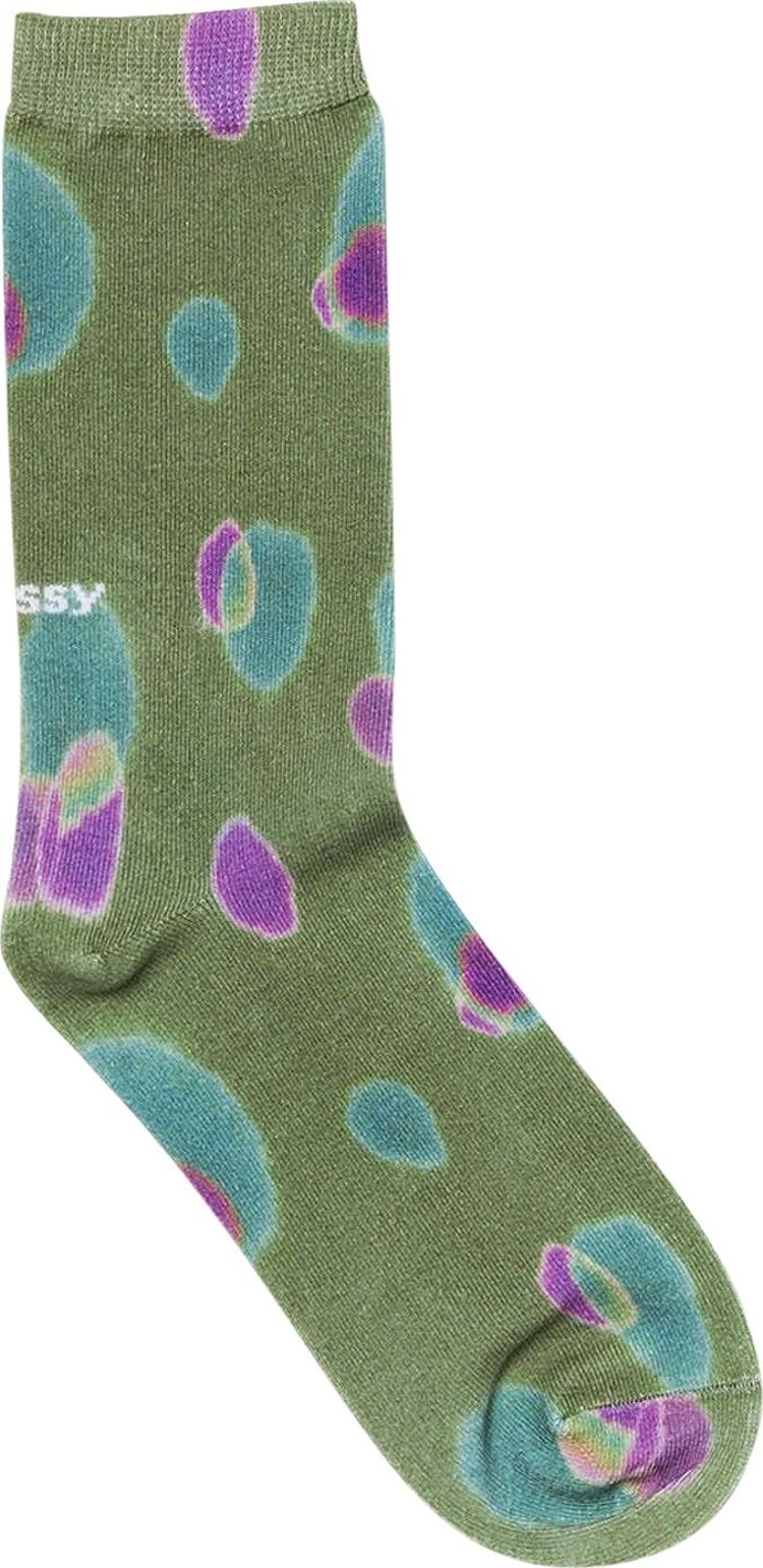 Stussy Blob Everyday Socks 'Olive'