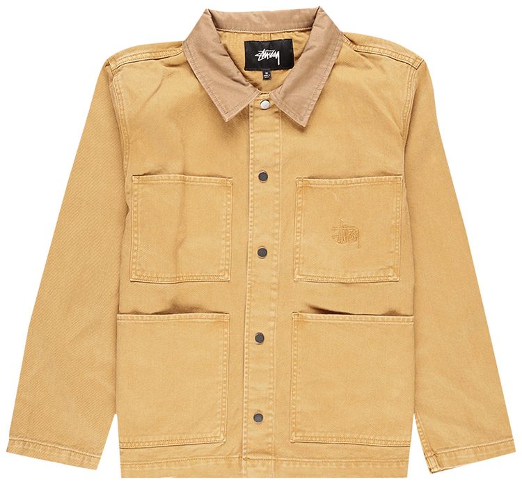 Stussy Heavy Wash Chore Jacket Gold