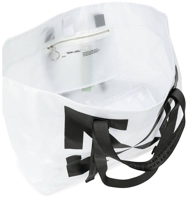 Off White Man Commercial Tote TransparentBlack
