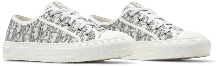 Dior Wmns WalkNDior Embroidered Canvas Low Grey