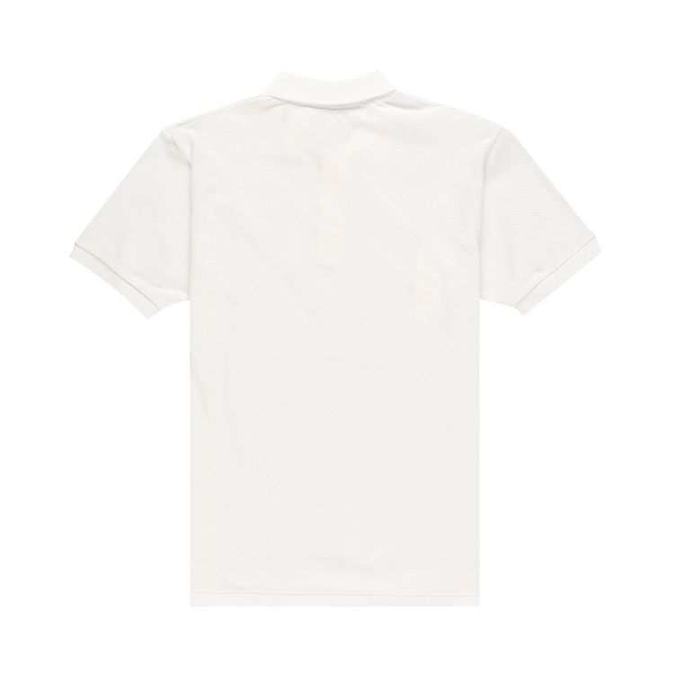 Comme des Garcons Short Sleeve Play Polo Shirt With Red Heart White
