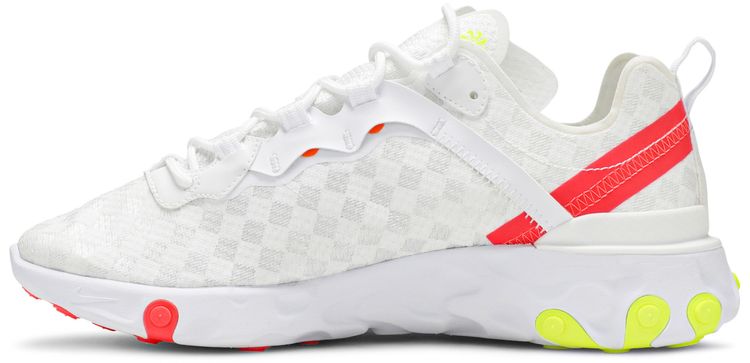 Nike React Element 55 Checkered White Crimson Volt