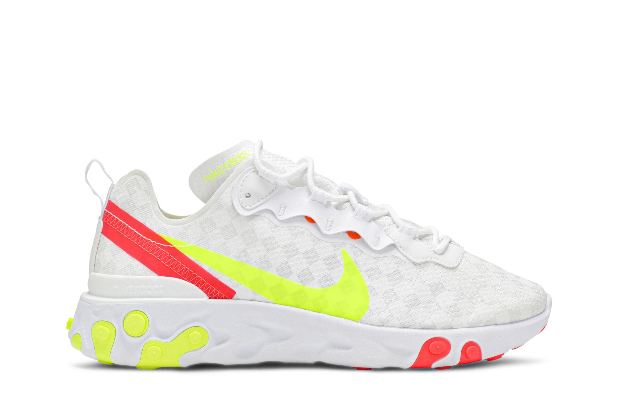 Buy React Element 55 Checkered White Crimson Volt CJ0782 100 GOAT
