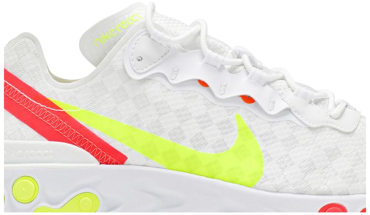 Nike React Element 55 Checkered White Crimson Volt