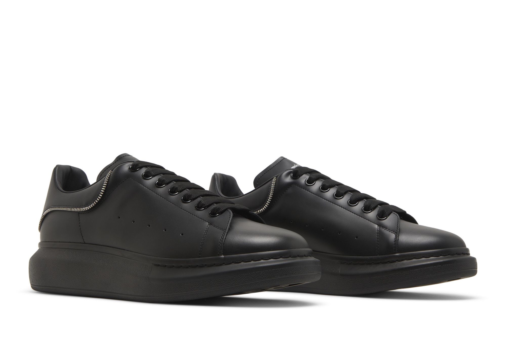 Buy Alexander McQueen Oversized Sneaker Zipper Tooth Black Silver 688521 WIB9P 1081 GOAT CA