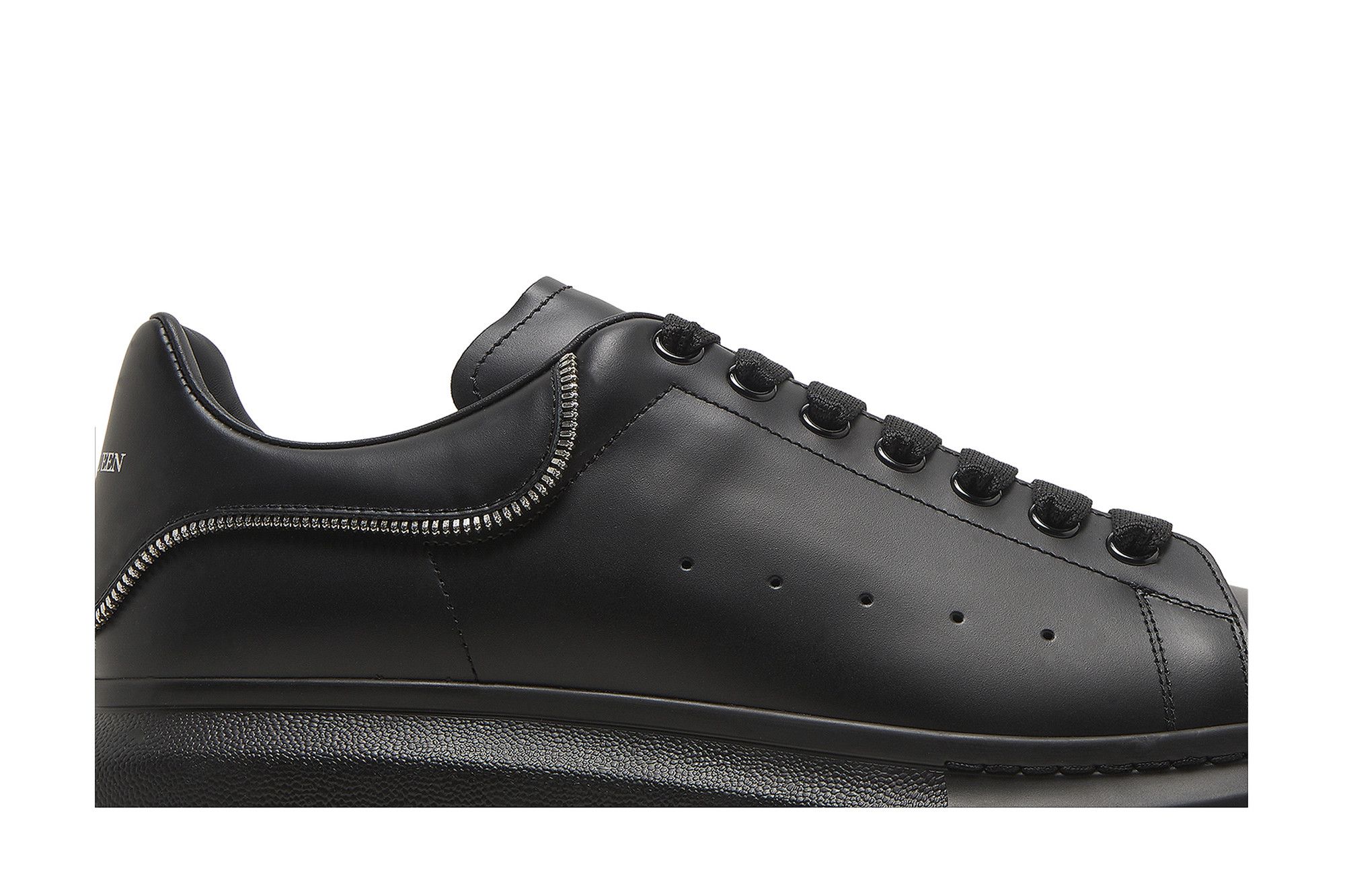 Buy Alexander McQueen Oversized Sneaker Zipper Tooth Black Silver 688521 WIB9P 1081 GOAT