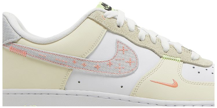 Nike Air Force 1 07 LV8 Just Stitch It   White Shade Green