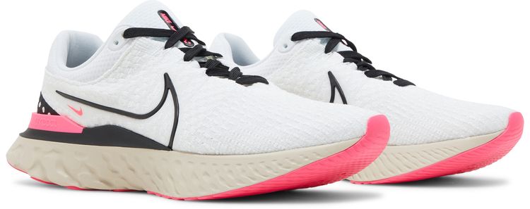 React Infinity Run Flyknit 3 White Hyper Pink