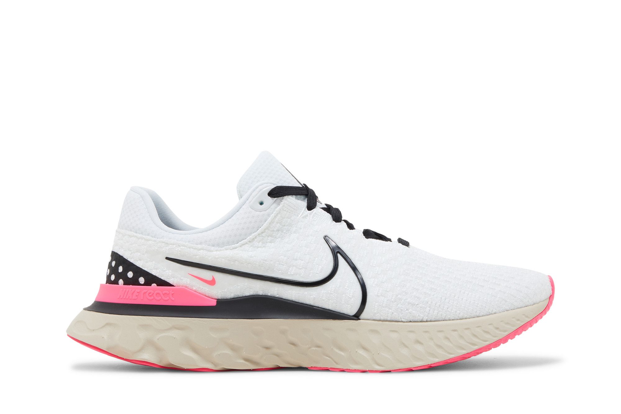 Nike react flyknit white pink clearance