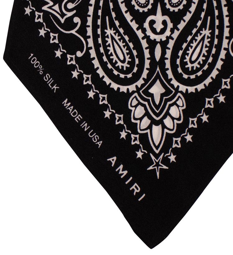 Amiri Paisley Print Bandana Key Chain Black