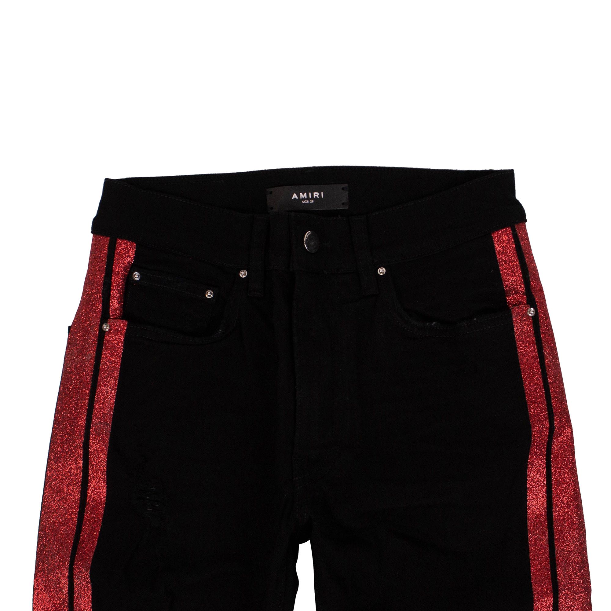 Amiri glitter stripe jeans hotsell