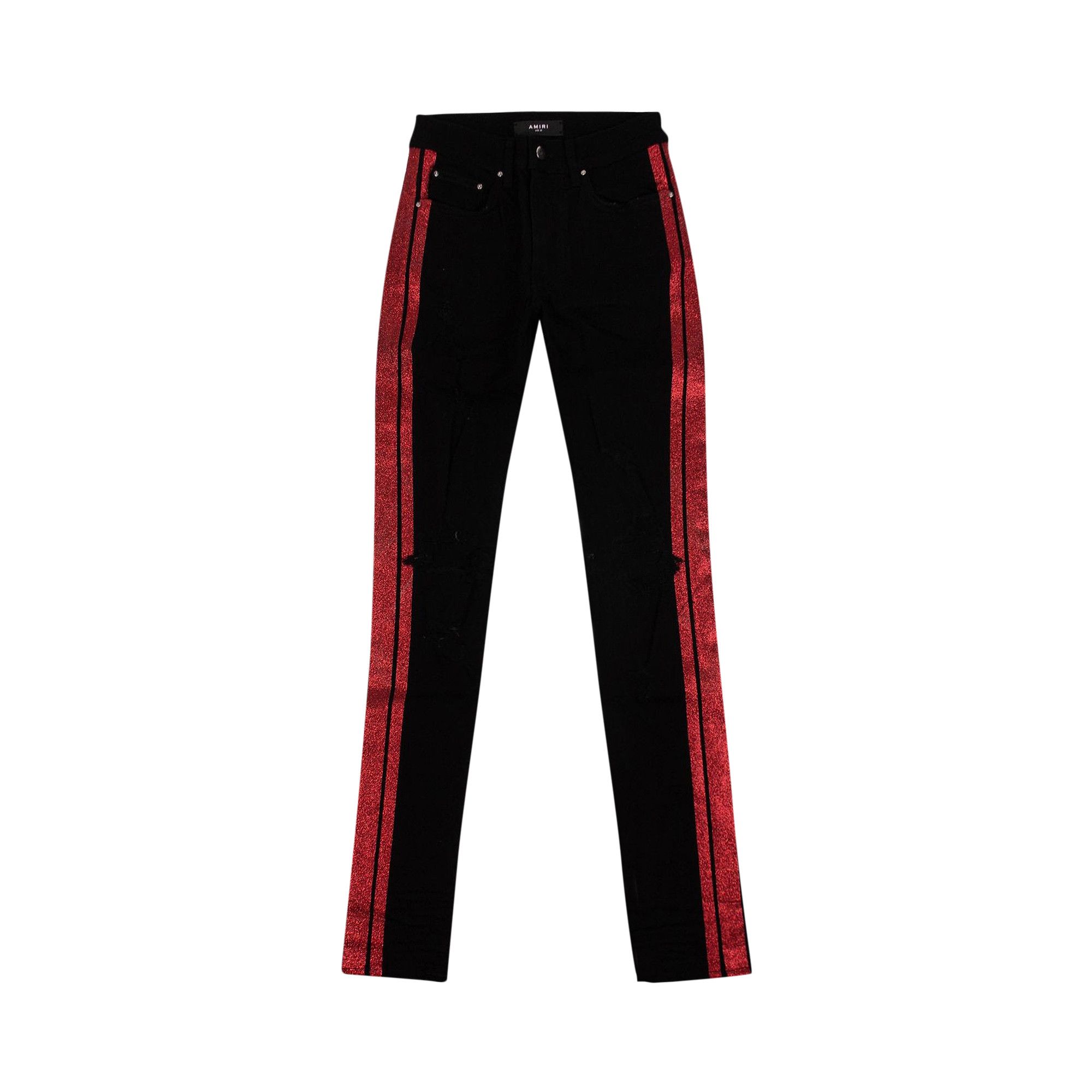 Buy Amiri Glitter Stripe Track Jeans Black MBTRG DESBLR BLAC