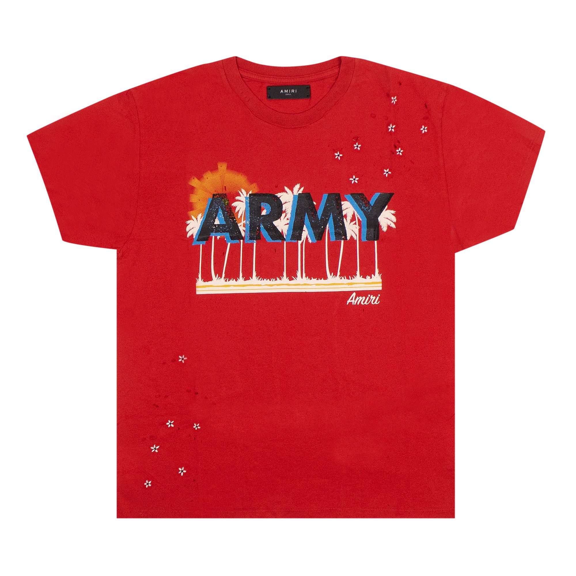 Buy Amiri Vintage Army Short-Sleeve T-Shirt 'Red' - MTSST VAYRED