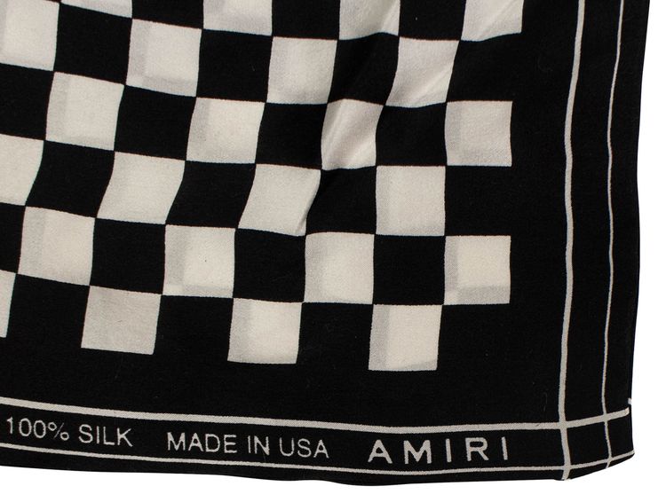 Amiri Checkerboard Bandana Key Chain Black