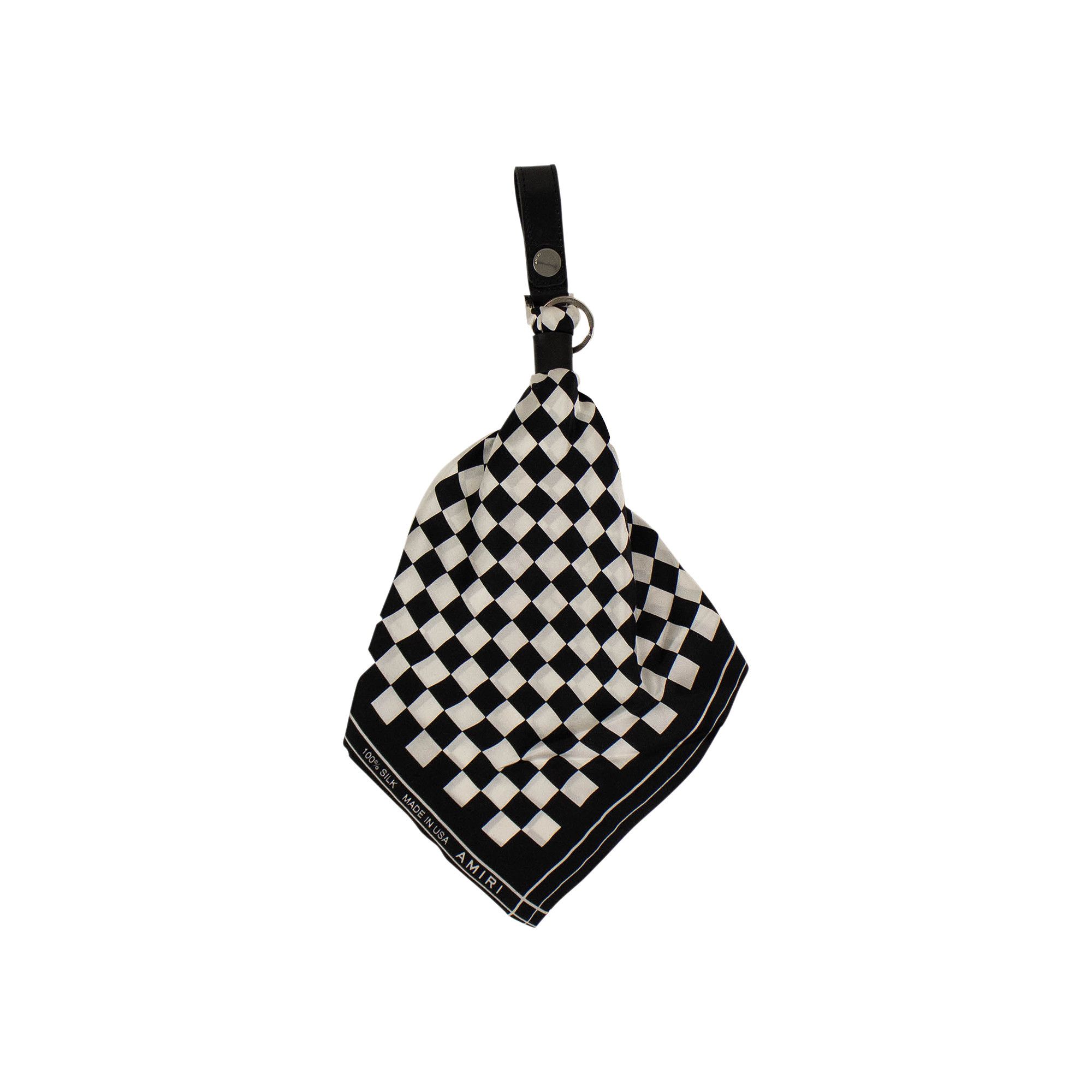 Buy Amiri Checkerboard Bandana Key Chain Black AKBAN KEY BLAC