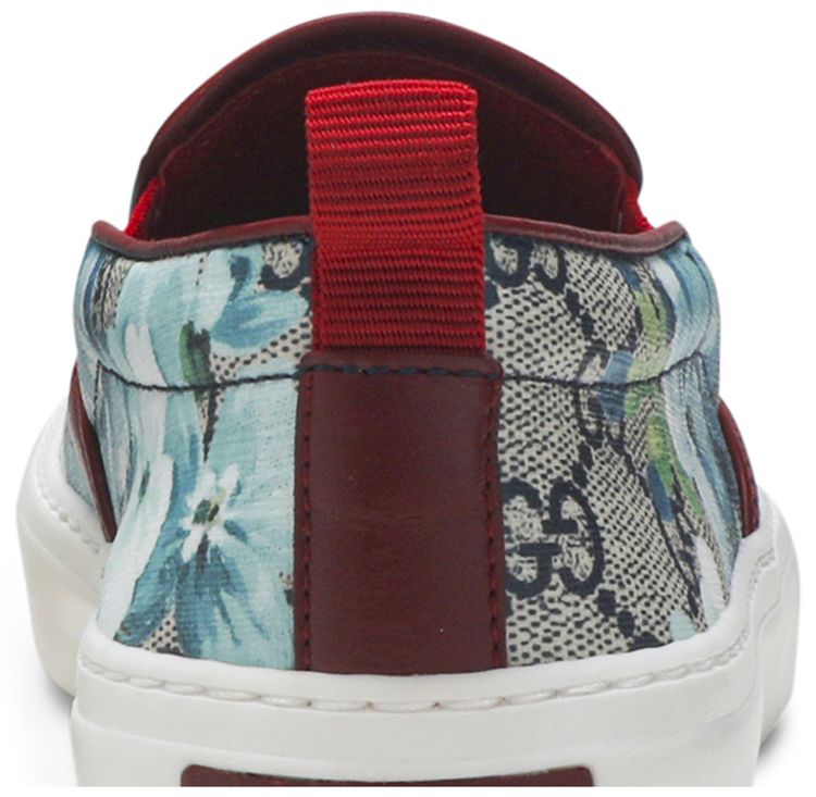 Gucci Wmns GG Supreme Canvas Slip On Blue Floral