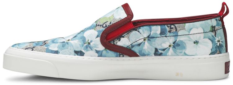 Gucci Wmns GG Supreme Canvas Slip On Blue Floral