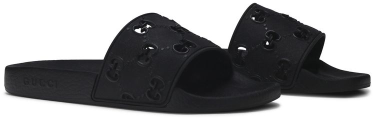 Gucci Rubber GG Slide Black