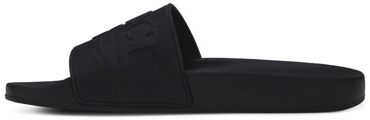 Gucci Wmns Logo Rubber Slide Black