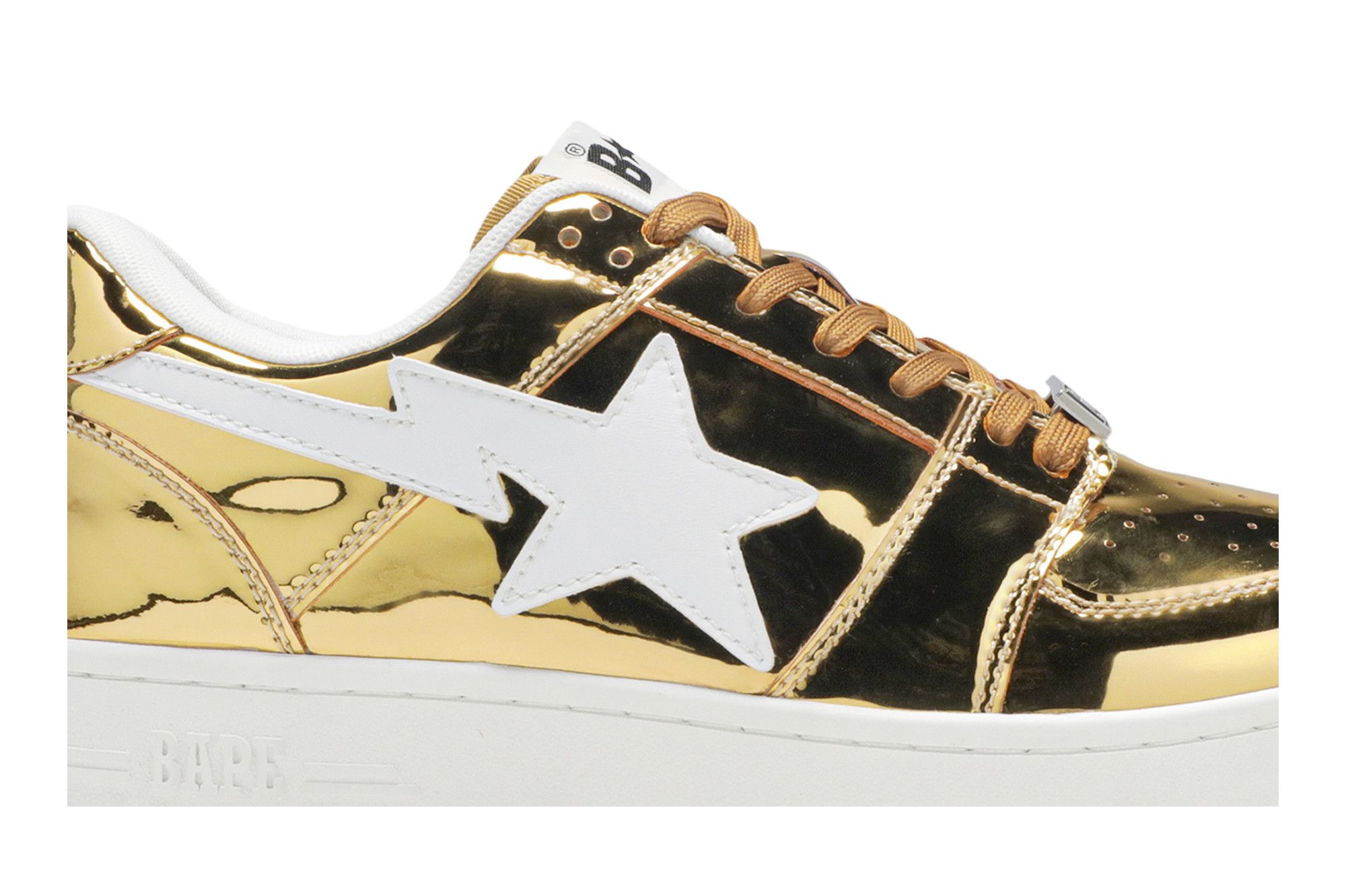 Gold bape shoes deals