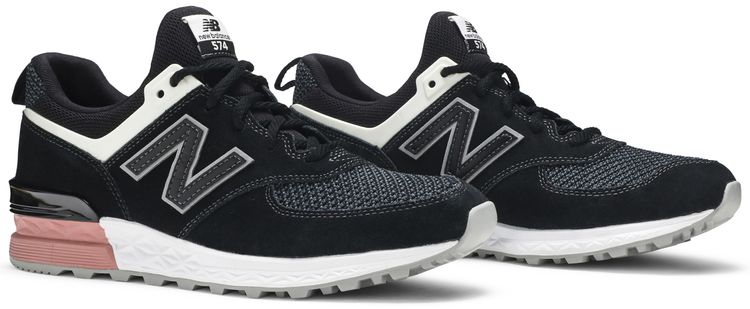 New Balance 574 Black White Pink