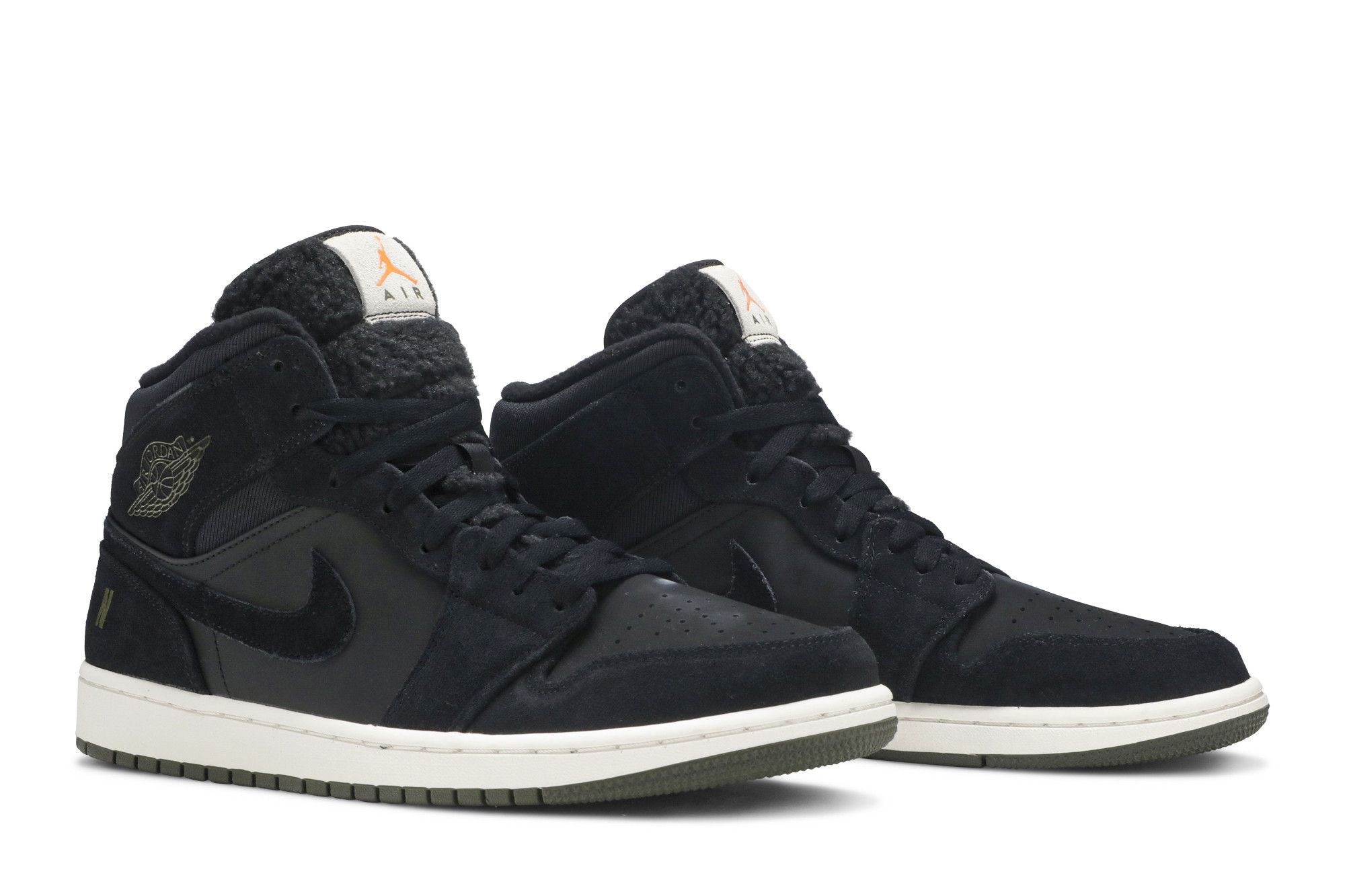 Black suede air jordan 1 sale