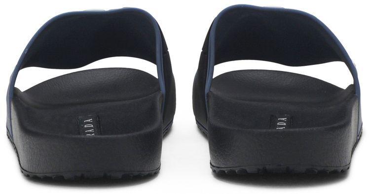 Prada Logo Rubber Slide Blue