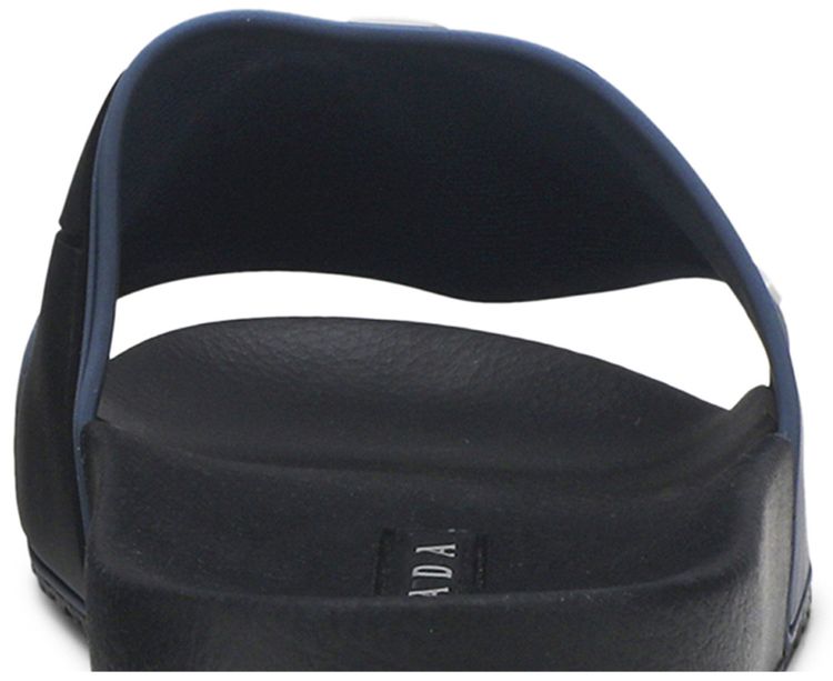Prada Logo Rubber Slide Blue