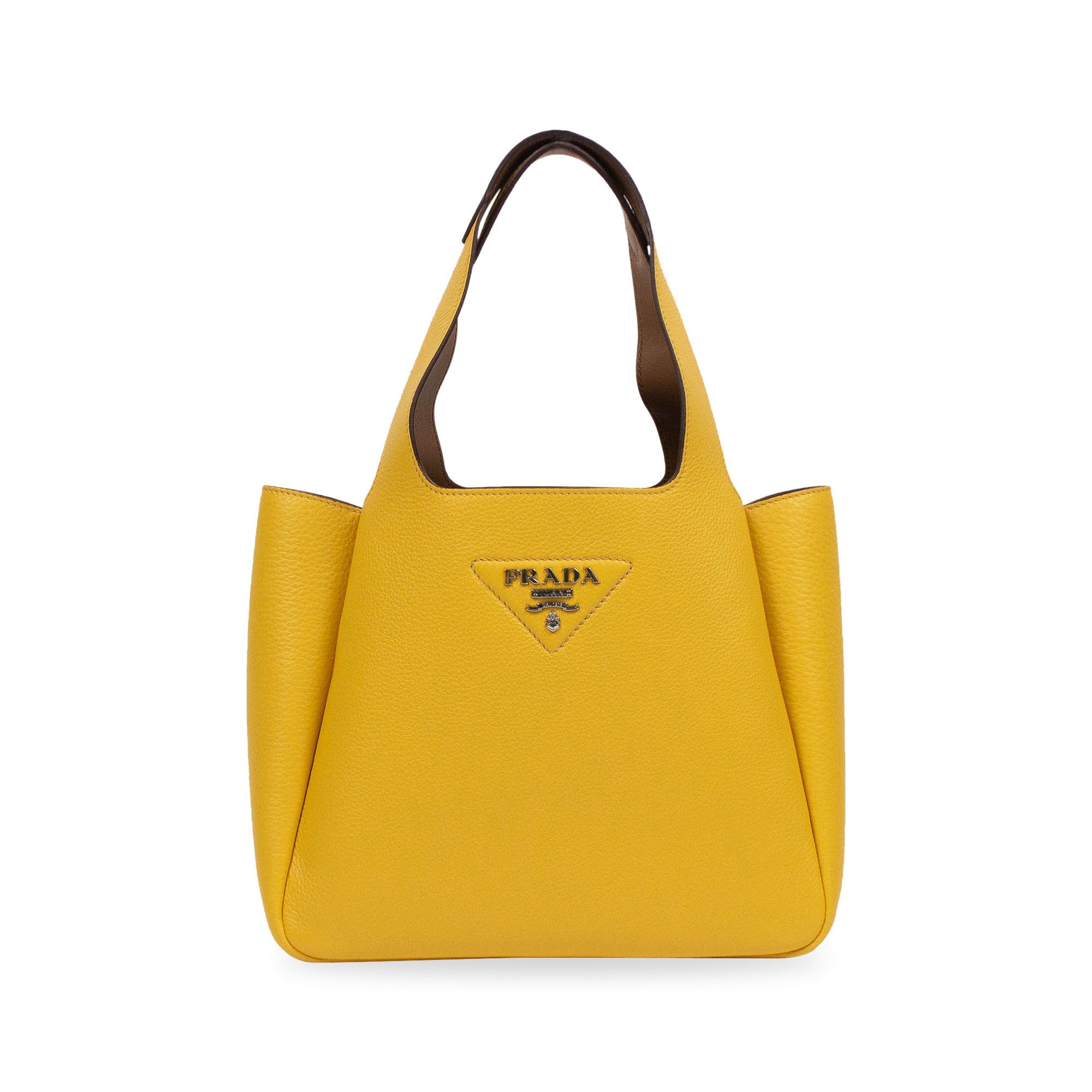 Buy Prada Double Top Handle Medium Handbag 'Yellow' - 1BG335 2BBE