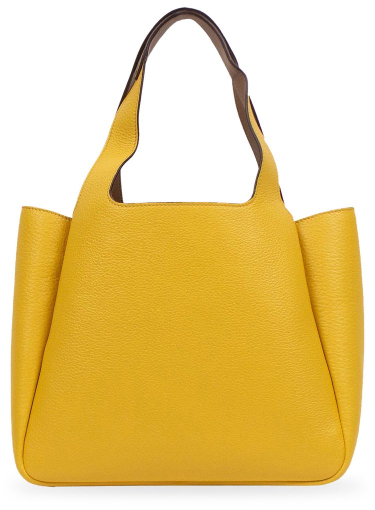 Prada Double Top Handle Medium Handbag Yellow