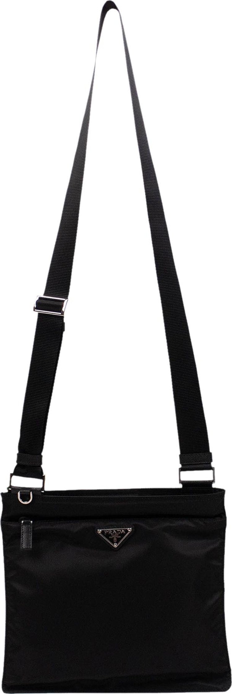 Buy Prada Nylon Fabric Adjustable Strap Shoulder Bag 'Black' - 1BH978 ...