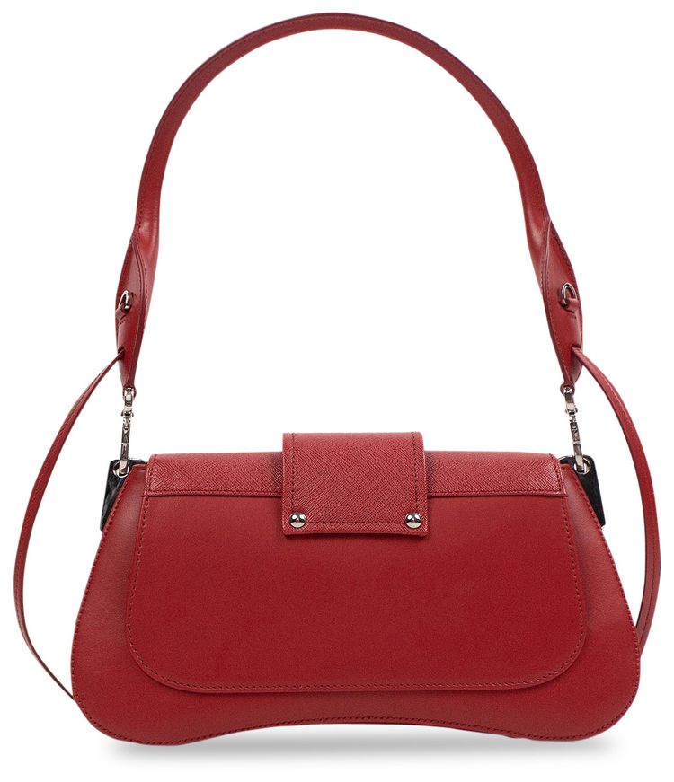 Prada Sidonie Calf Leather Small Shoulder Bag Red