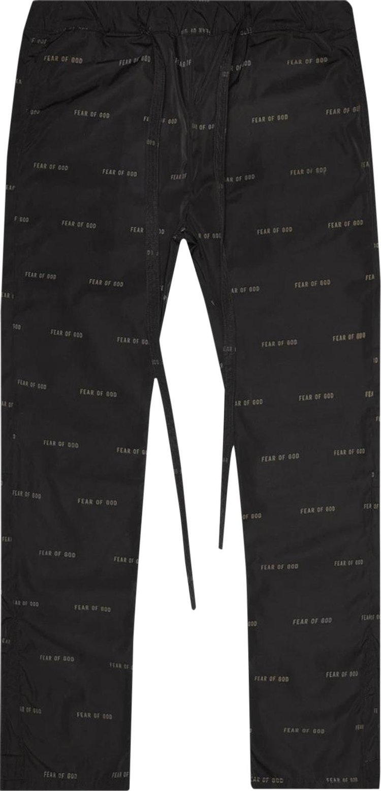 Fear of God All Over Print Baggy Track Pants Black