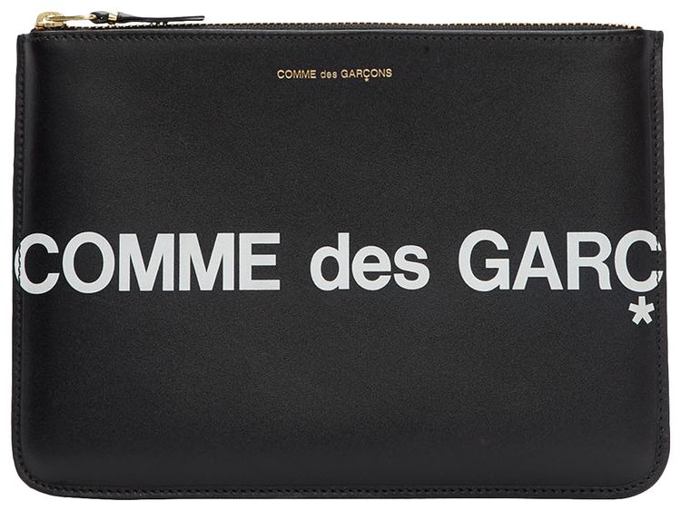 Comme des Garcons Huge Logo Wallet Black