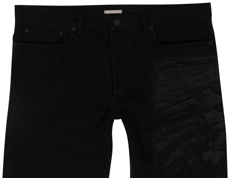 Dior x Raymond Pettibon Mona Lisa Skinny Jeans Black