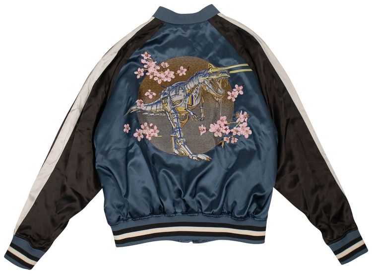 Dior x Sorayama Embroidered Souvenir Bomber Jacket Blue