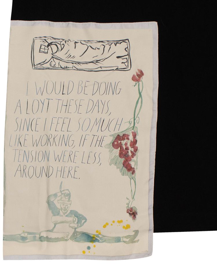 Dior x Raymond Pettibon Floral Patch T Shirt Black