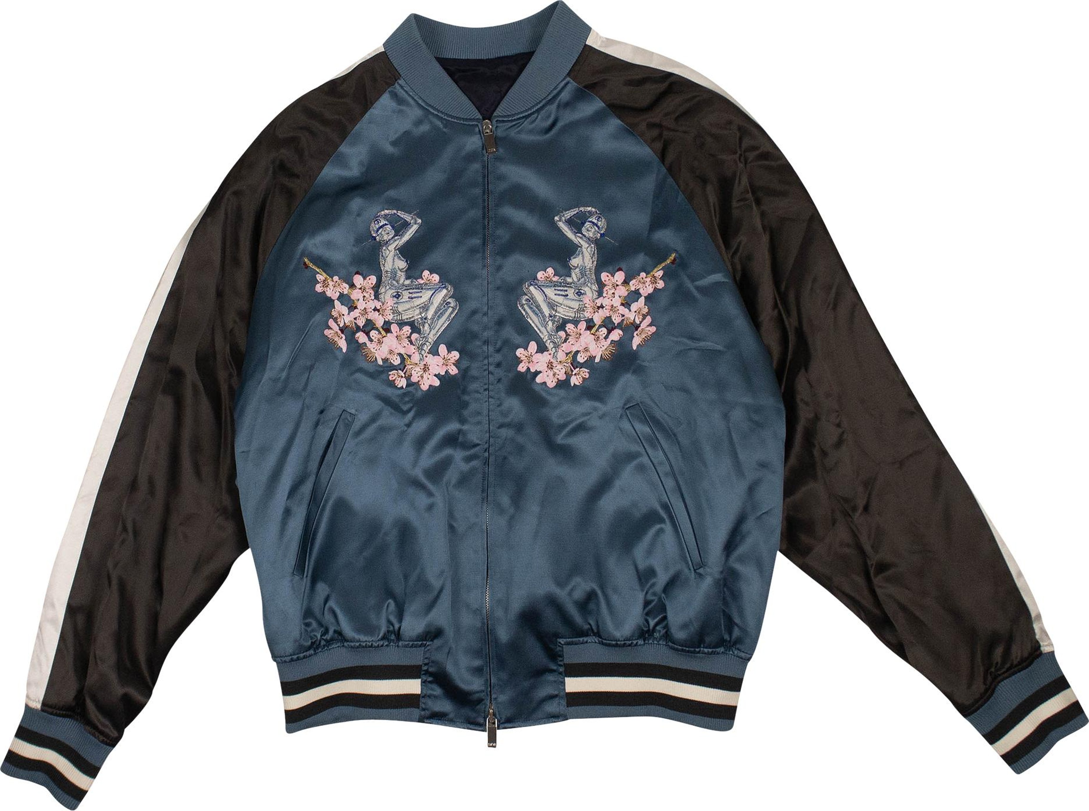 Buy Dior x Sorayama Embroidered Souvenir Bomber Jacket 'Blue ...