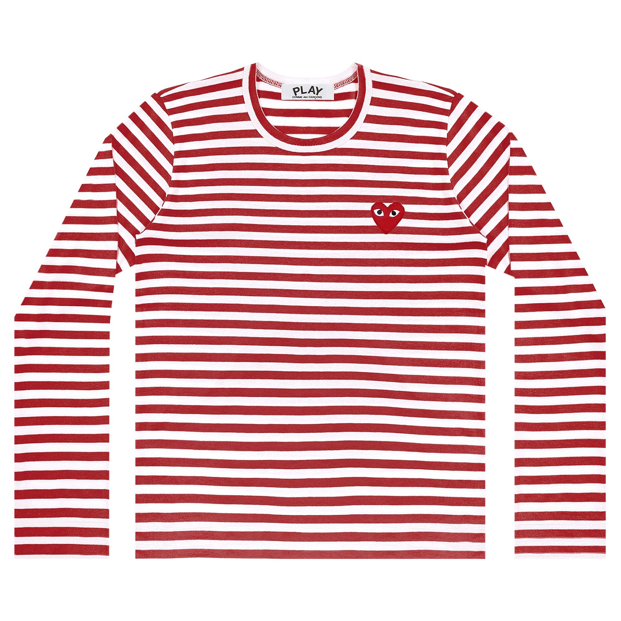 Buy Comme Des Garçons PLAY Striped Long-Sleeve T-Shirt 'Red/White