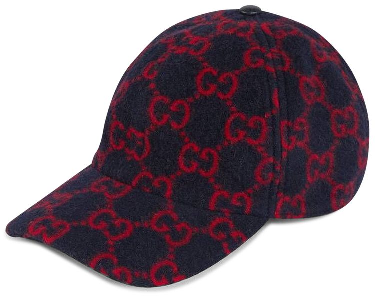Gucci GG Wool Baseball Hat Red