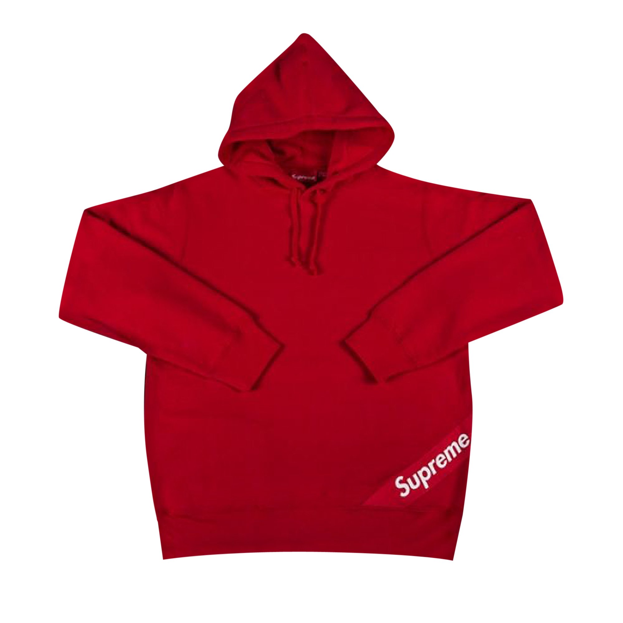 supreme corner label hooded sweats RED M