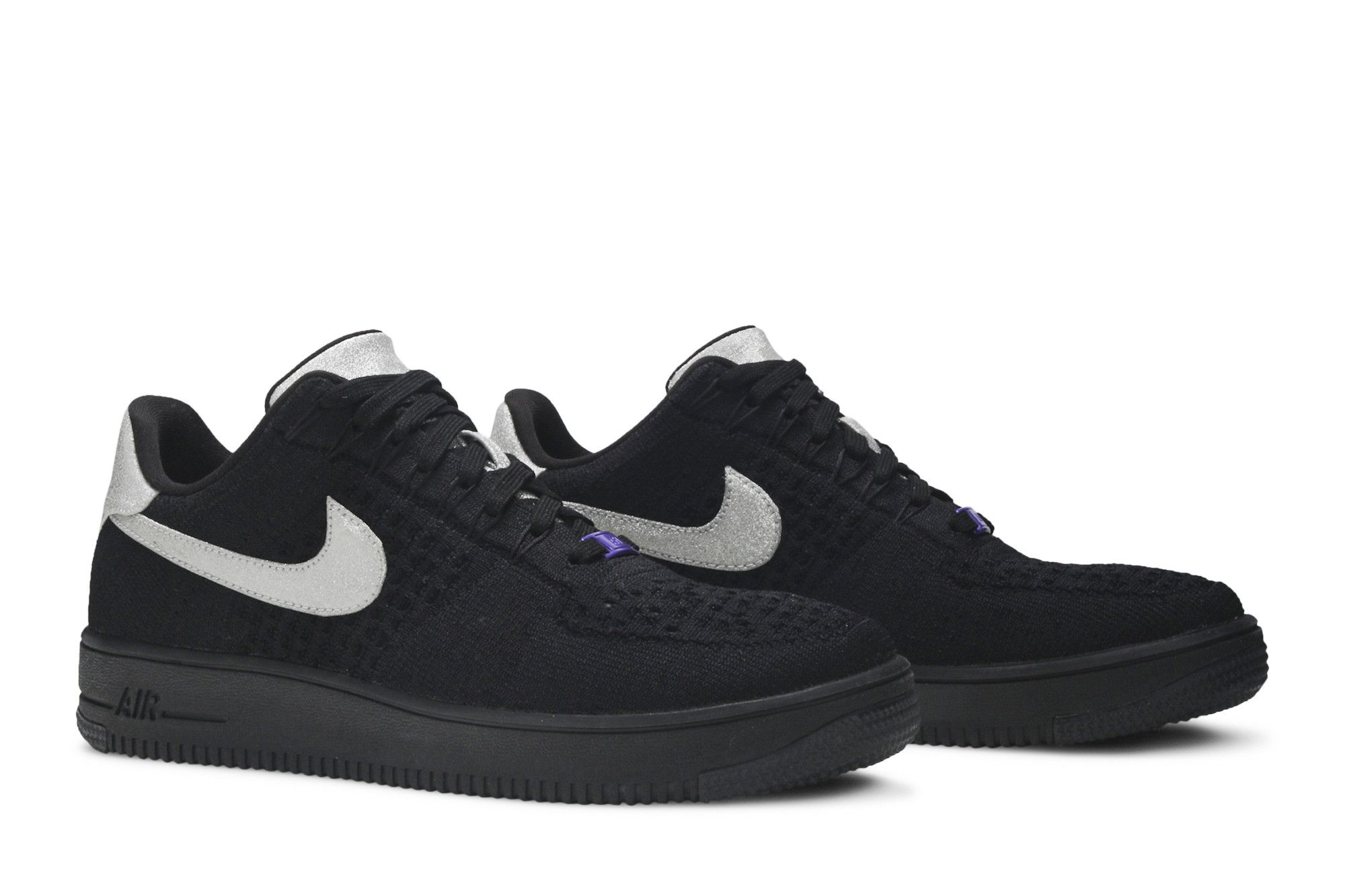 Buy Air Force 1 Ultra Flyknit Black Metallic Silver 908670 001 GOAT