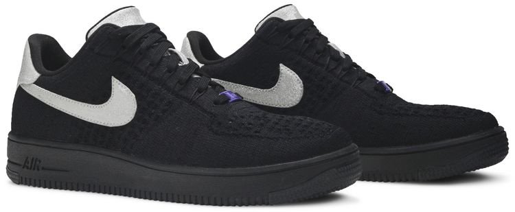 Nike Air Force 1 Ultra Flyknit Black Metallic Silver